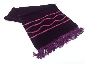 リサイクル　ビロードリボン織ショール